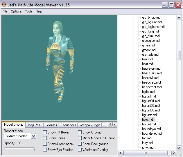 Half-Life Model Viewer 1.24 Half-Life Model Viewer 1.24